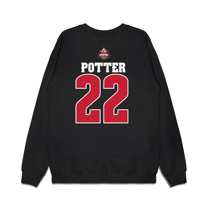 Wisconsin - NCAA Women's Ice Hockey : Laney Potter - 2026 National Champions Premium Crewneck Sweatshirt-1