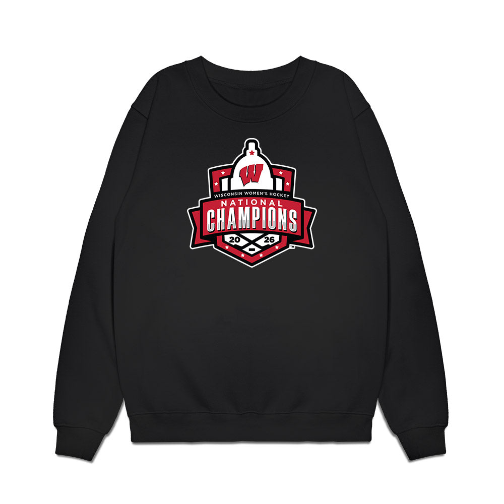 Wisconsin - NCAA Women's Ice Hockey : Finley McCarthy - 2026 National Champions Premium Crewneck Sweatshirt-0