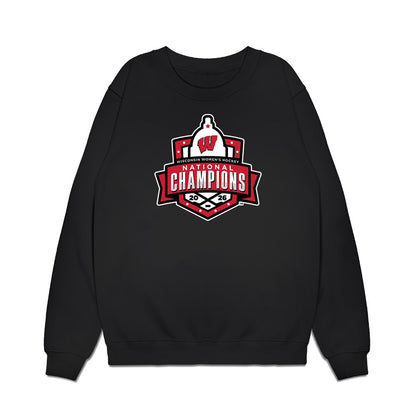 Wisconsin - NCAA Women's Ice Hockey : Finley McCarthy - 2026 National Champions Premium Crewneck Sweatshirt-0