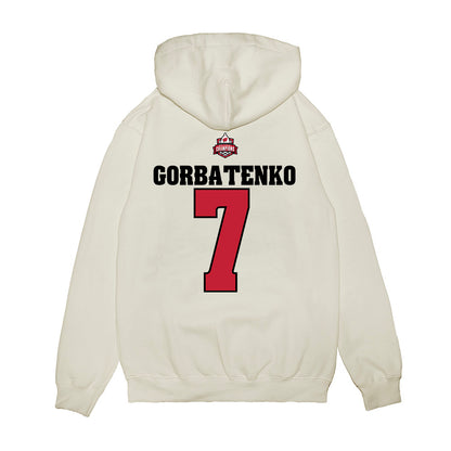 Wisconsin - NCAA Women's Ice Hockey : Kelly Gorbatenko - 2026 National Champions Premium Hooded Sweatshirt-1