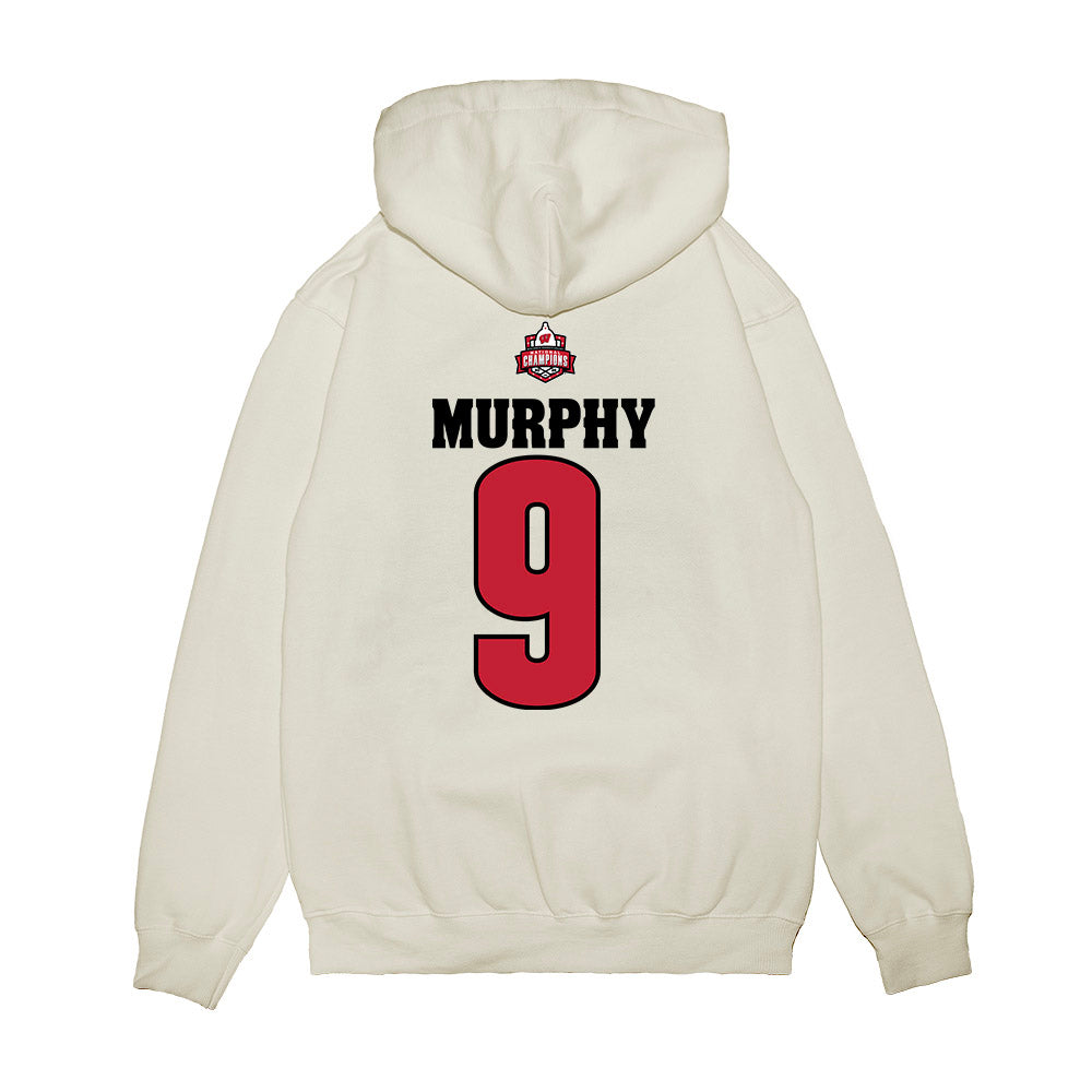 Wisconsin - NCAA Women's Ice Hockey : Ava Murphy - 2026 National Champions Premium Hooded Sweatshirt-1