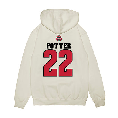 Wisconsin - NCAA Women's Ice Hockey : Laney Potter - 2026 National Champions Premium Hooded Sweatshirt-1