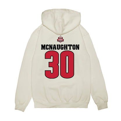 Wisconsin - NCAA Women's Ice Hockey : Ava McNaughton - 2026 National Champions Premium Hooded Sweatshirt-1