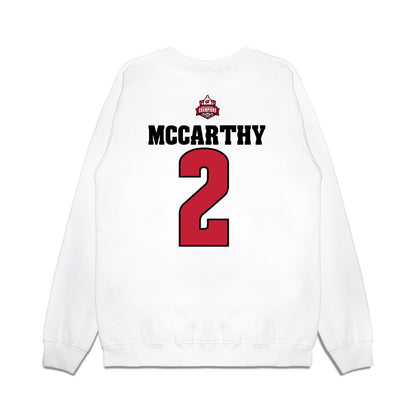 Wisconsin - NCAA Women's Ice Hockey : Finley McCarthy - 2026 National Champions Premium Crewneck Sweatshirt-1