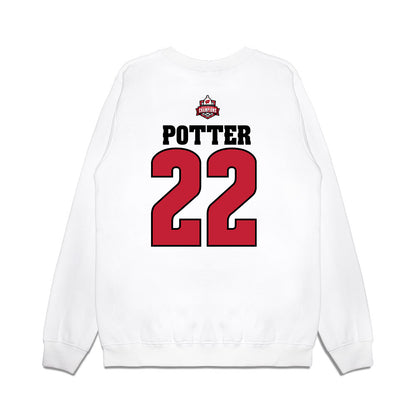 Wisconsin - NCAA Women's Ice Hockey : Laney Potter - 2026 National Champions Premium Crewneck Sweatshirt-1