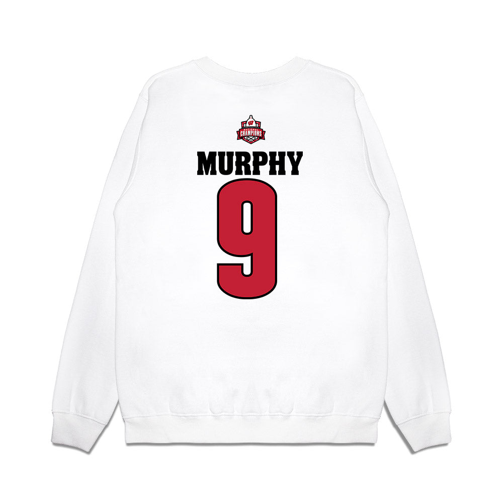Wisconsin - NCAA Women's Ice Hockey : Ava Murphy - 2026 National Champions Premium Crewneck Sweatshirt-1
