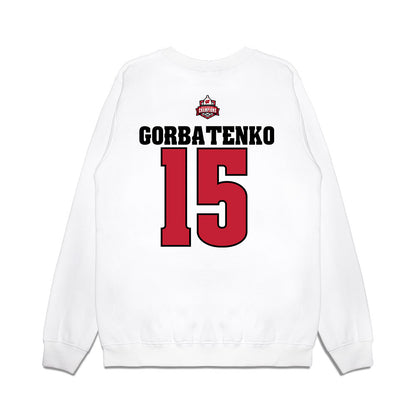 Wisconsin - NCAA Women's Ice Hockey : Nicole Gorbatenko - 2026 National Champions Premium Crewneck Sweatshirt-1