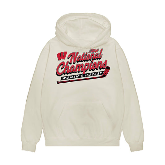 Wisconsin - NCAA Women's Ice Hockey : Claire Enright - 2026 National Champions Premium Hooded Sweatshirt-0