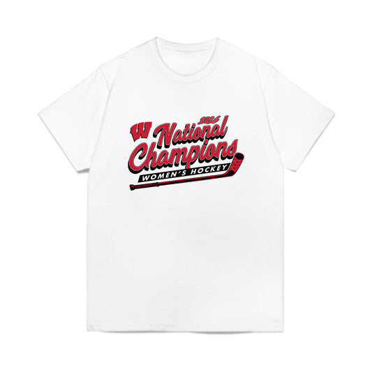 Wisconsin - NCAA Women's Ice Hockey : Charlotte Pieckenhagen - 2026 National Champions Comfort Colors T-Shirt-0