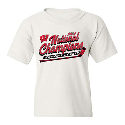 Wisconsin - NCAA Women's Ice Hockey : Ava McNaughton - 2026 National Champions Youth T-Shirt-0