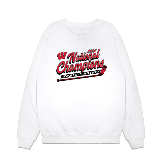 Wisconsin - NCAA Women's Ice Hockey : Cassie Hall - 2026 National Champions Premium Crewneck Sweatshirt-0