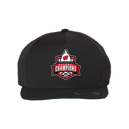 Wisconsin - NCAA Women's Ice Hockey : Charlotte Pieckenhagen - 2026 National Champions Snapback Hat-0