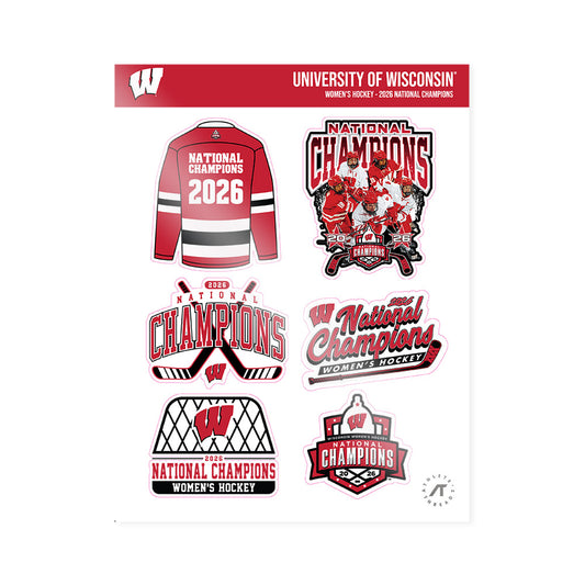 Wisconsin - NCAA Women's Ice Hockey : - 2026 National Champions Sticker Sheet-0