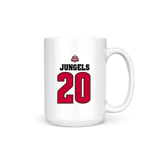 Wisconsin - NCAA Women's Ice Hockey : Vivian Jungels - 2026 National Champions Coffee Mug-0