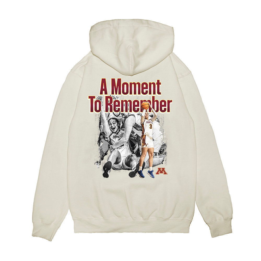 Minnesota - NCAA Women's Basketball : Amaya Battle - A Moment To Remember Premium Hooded Sweatshirt-1