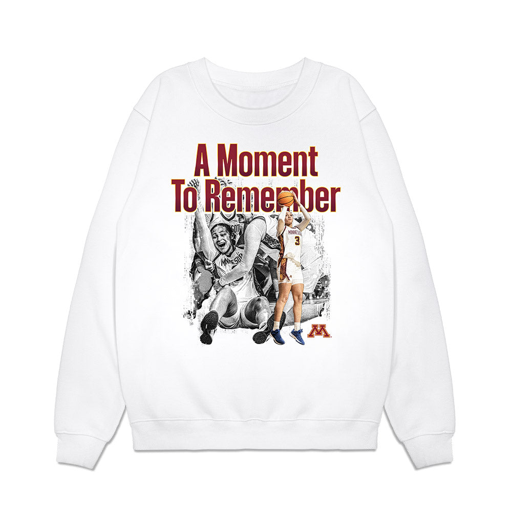 Minnesota - NCAA Womens Basketball : Amaya Battle - A Moment To Remember Premium Crewneck Sweatshirt-0