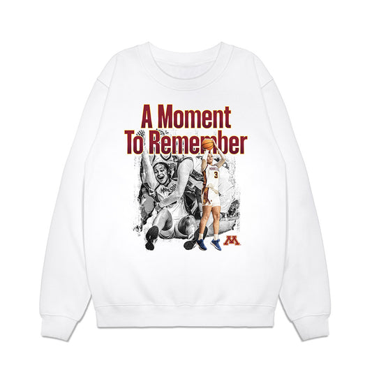 Minnesota - NCAA Womens Basketball : Amaya Battle - A Moment To Remember Premium Crewneck Sweatshirt-0