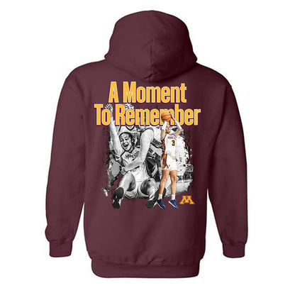 Minnesota - NCAA Women's Basketball : Amaya Battle - A Moment To Remember Hooded Sweatshirt-1