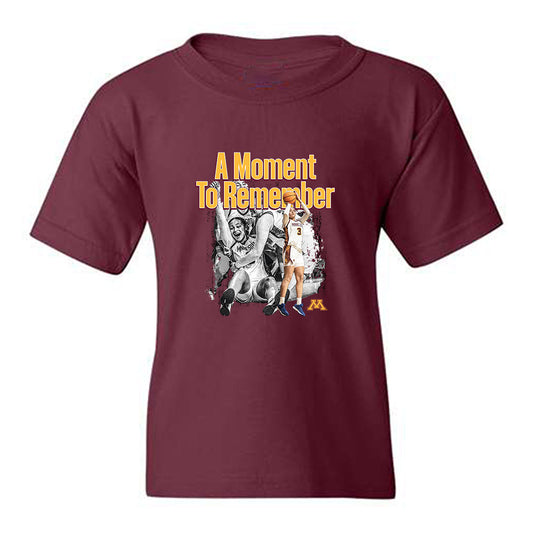 Minnesota - NCAA Women's Basketball : Amaya Battle - A Moment To Remember Youth T-Shirt-0