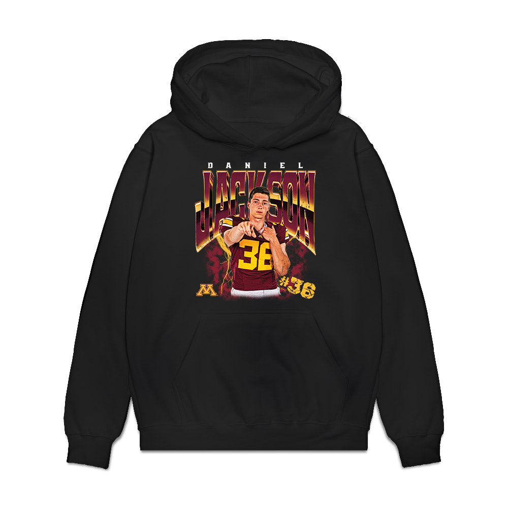 Minnesota - NCAA Football : Daniel Jackson - Collage Premium Hooded Sweatshirt-0