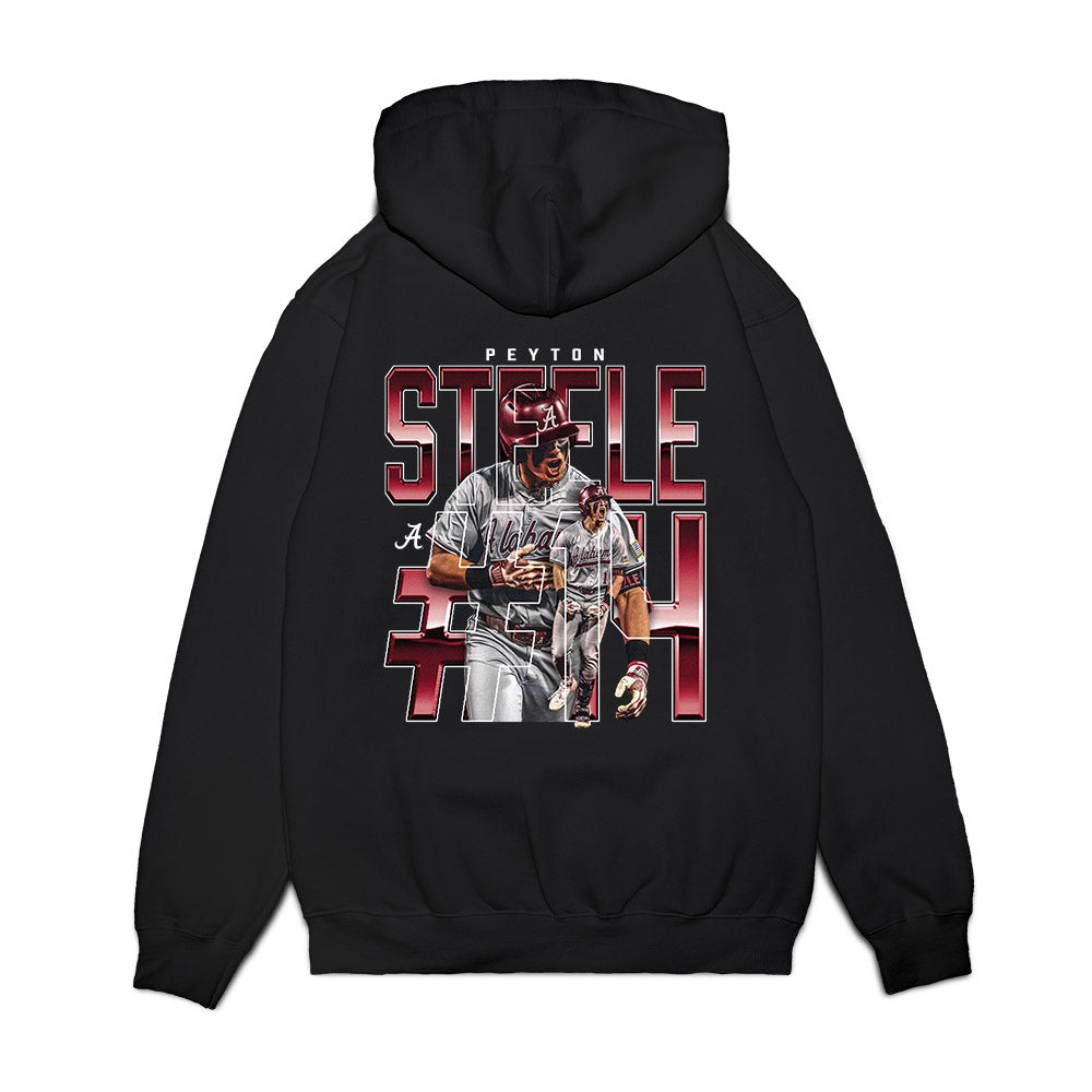 Alabama - NCAA Baseball : Peyton Steele - Collage Premium Hooded Sweatshirt-1