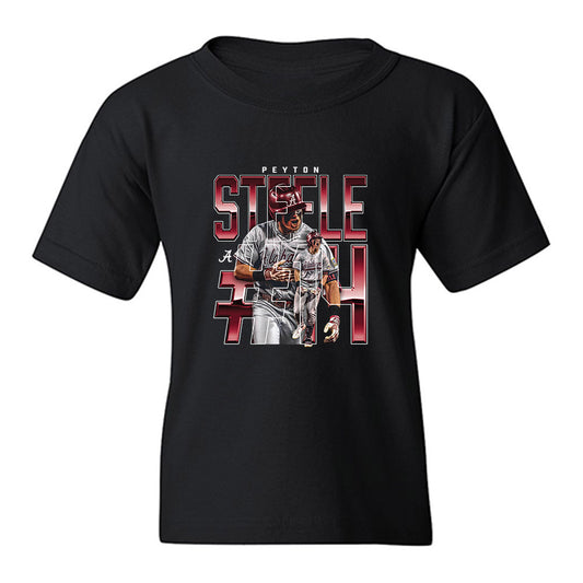 Alabama - NCAA Baseball : Peyton Steele - Collage Youth T-Shirt-0