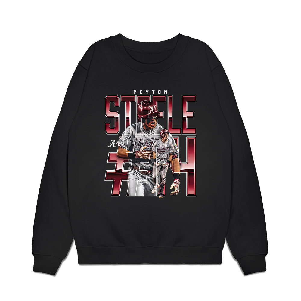 Alabama - NCAA Baseball : Peyton Steele - Collage Premium Crewneck Sweatshirt-0