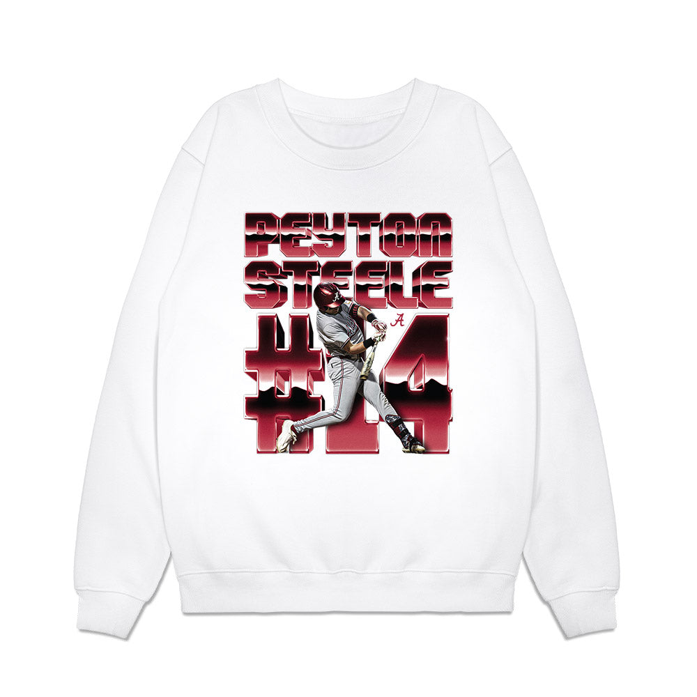 Alabama - NCAA Baseball : Peyton Steele - Collage Premium Crewneck Sweatshirt-0