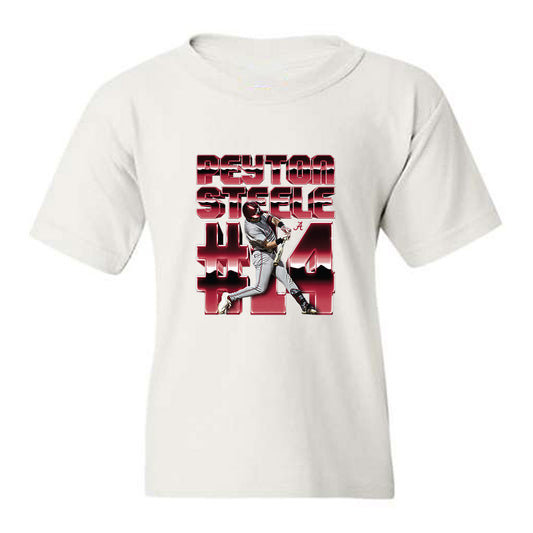 Alabama - NCAA Baseball : Peyton Steele - Collage Youth T-Shirt-0