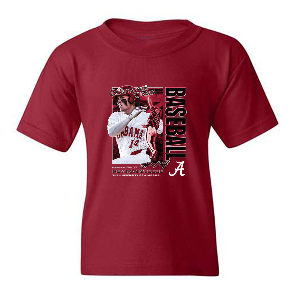 Alabama - NCAA Baseball : Peyton Steele - Classic Shersey Youth T-Shirt-0