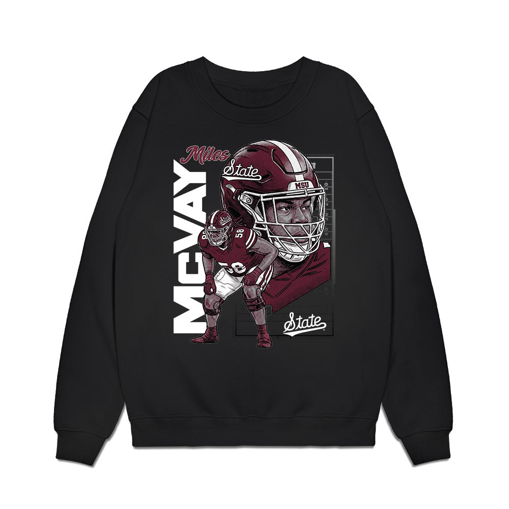 Mississippi State - NCAA Football : Miles Mcvay - Collage Premium Crewneck Sweatshirt-0