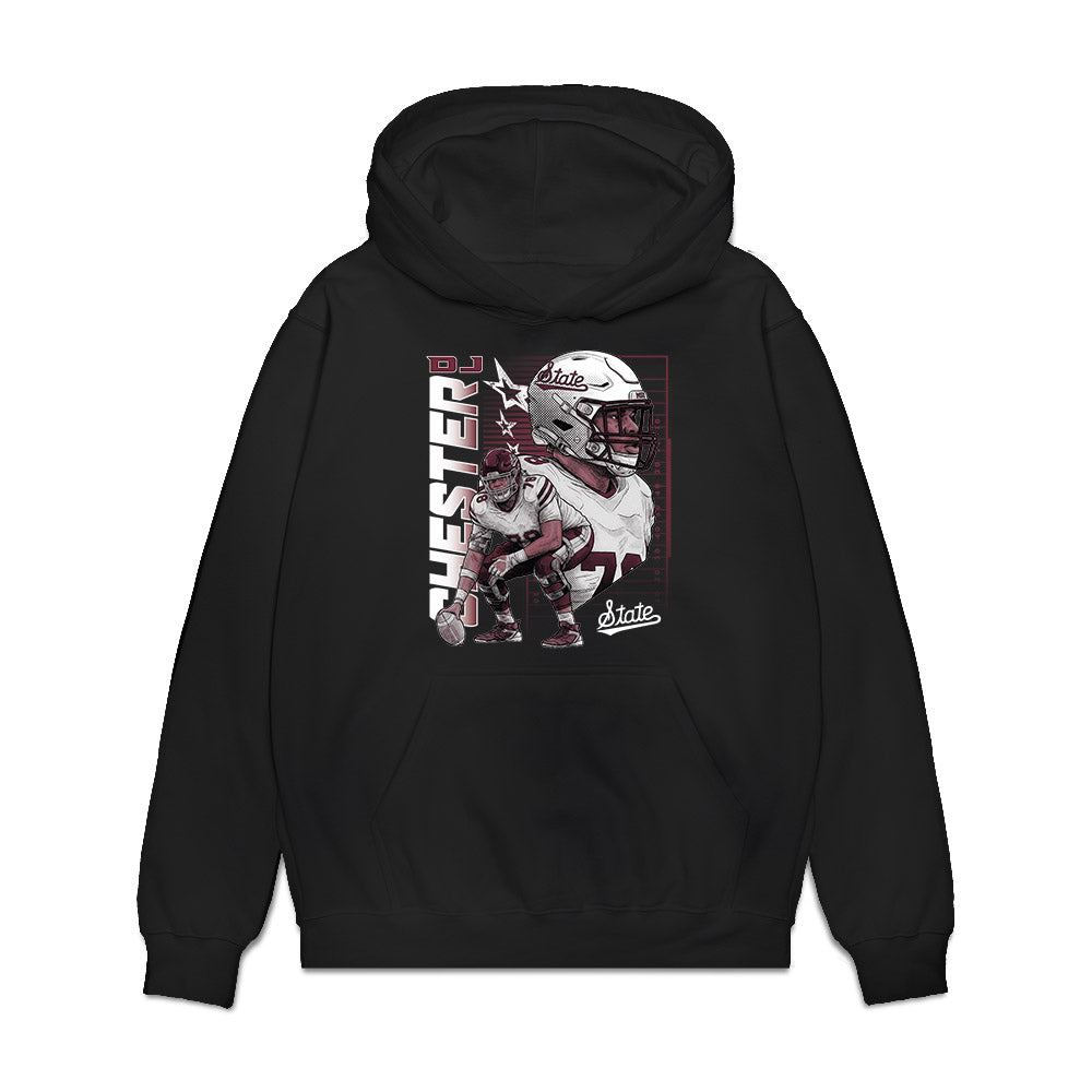 Mississippi State - NCAA Football : Dj Chester - Collage Premium Hooded Sweatshirt-0
