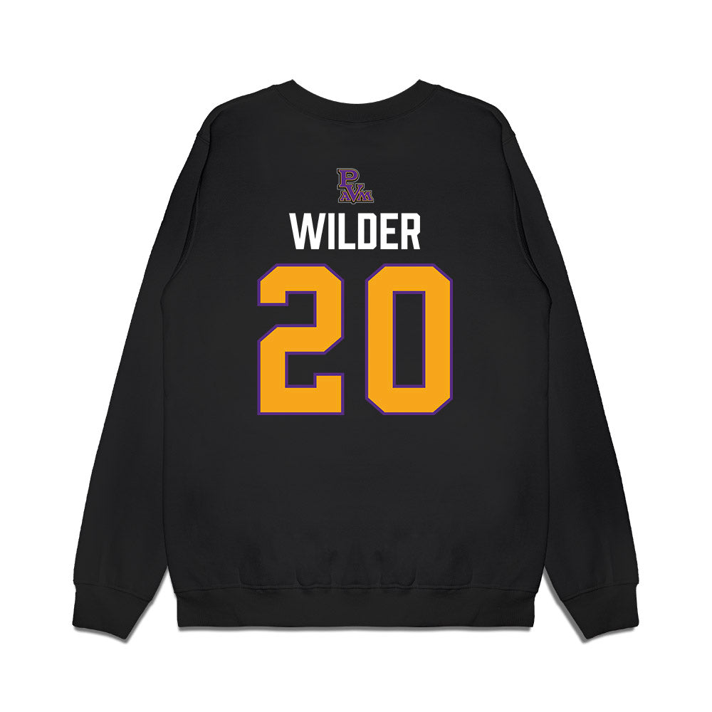 PVAMU - NCAA Women's Volleyball : Valencia Wilder - Graphic Premium Crewneck Sweatshirt-1