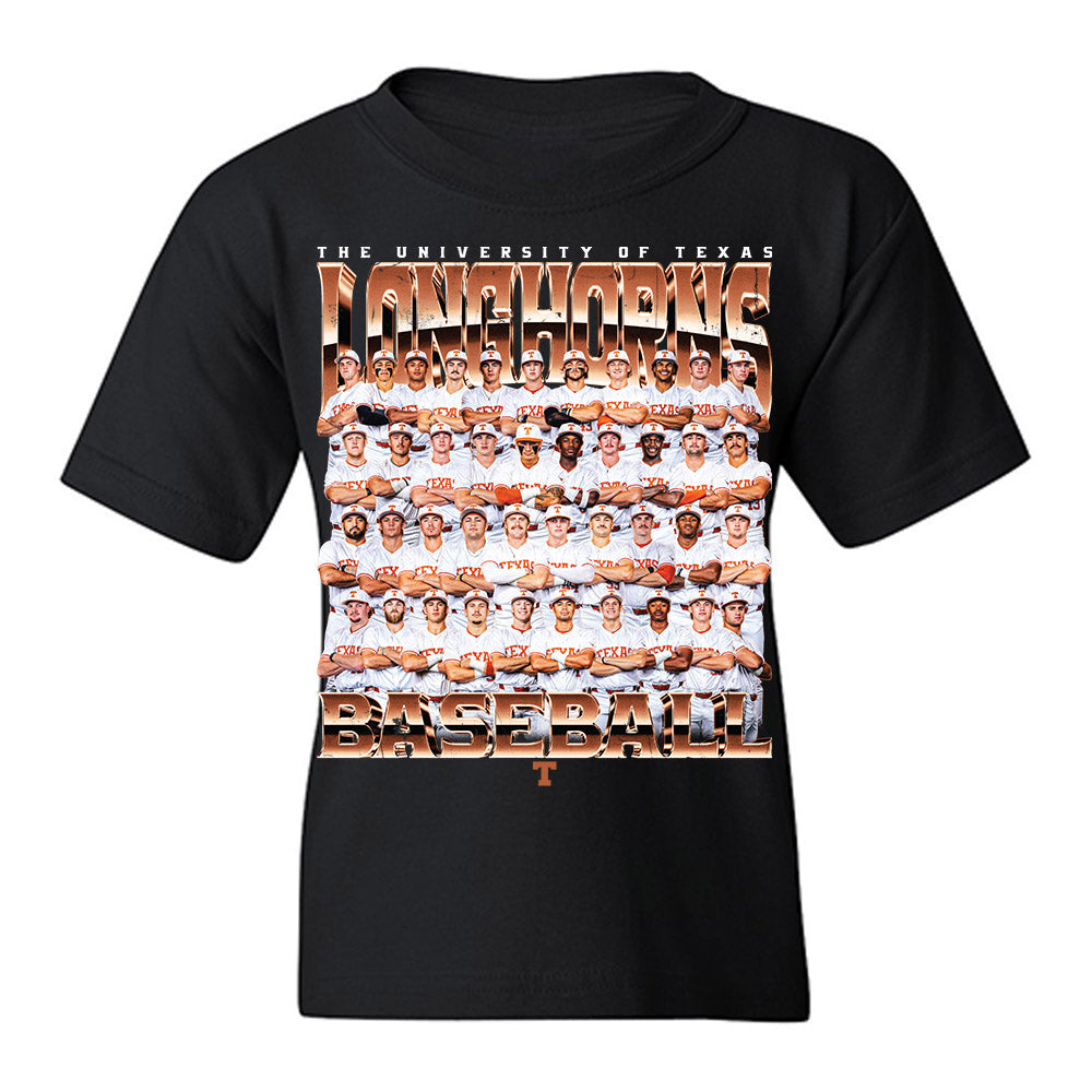 Texas - NCAA Baseball - Team Collage Youth T-Shirt-0