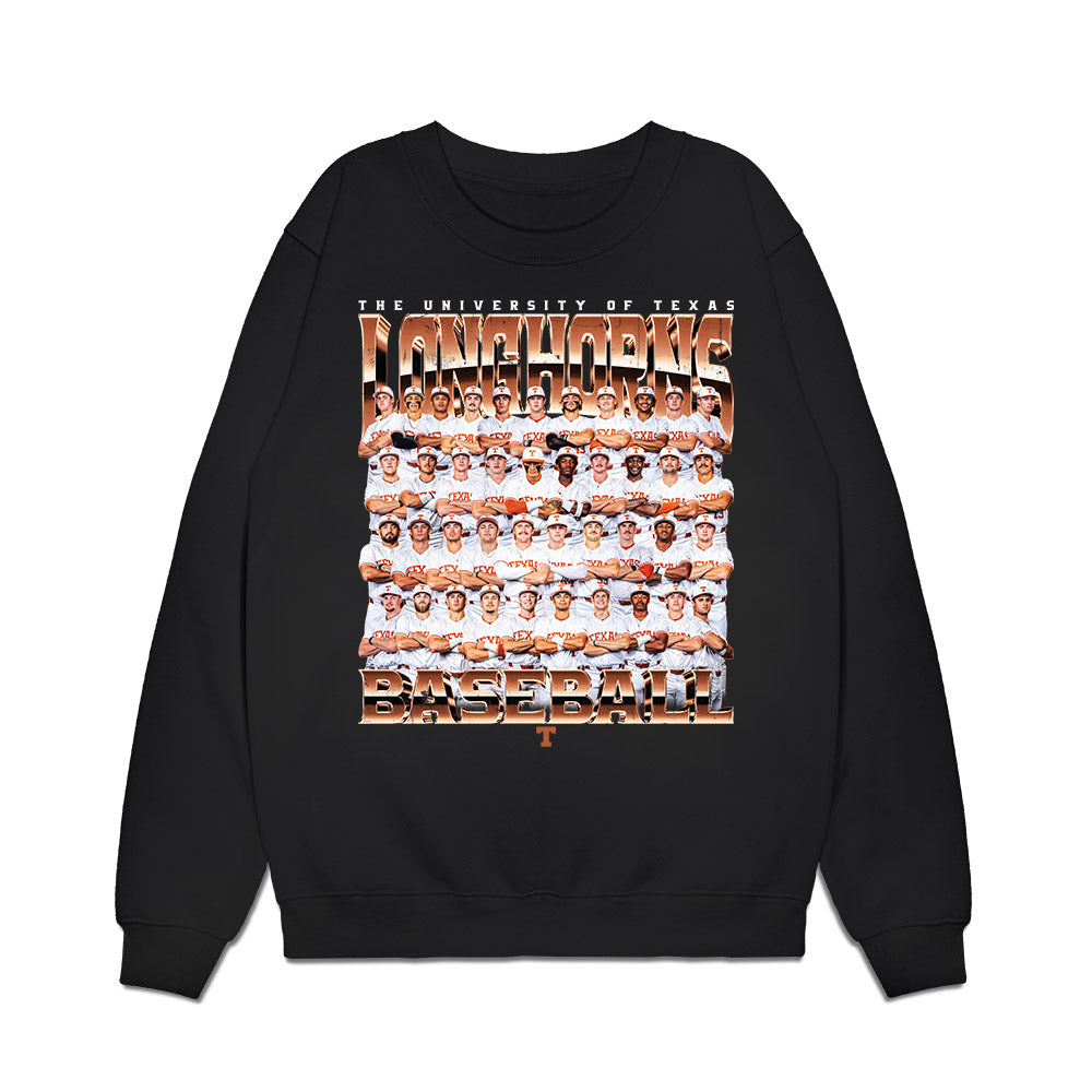 Texas - NCAA Baseball - Team Collage Premium Crewneck Sweatshirt-0