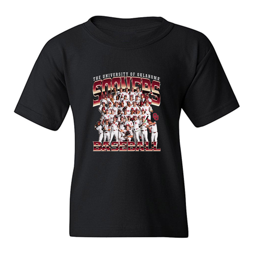 Oklahoma - NCAA Baseball : Team Collage Youth T-Shirt-0