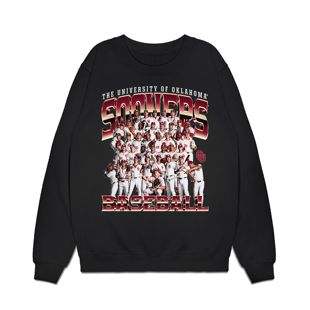 Oklahoma - NCAA Baseball : Team Collage Premium Crewneck Sweatshirt-0