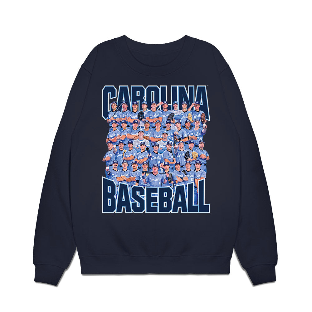 UNC - NCAA Baseball : Team Collage Premium Crewneck Sweatshirt-0