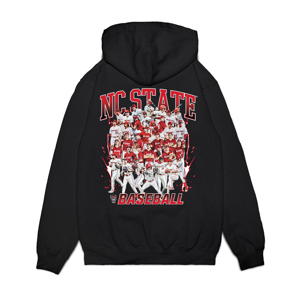 NC State - NCAA Baseball : Team Collage Premium Hooded Sweatshirt-1