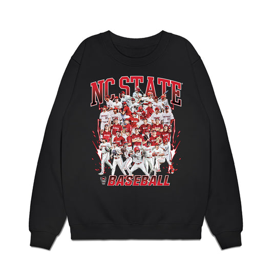 NC State - NCAA Baseball : Team Collage Premium Crewneck Sweatshirt-0