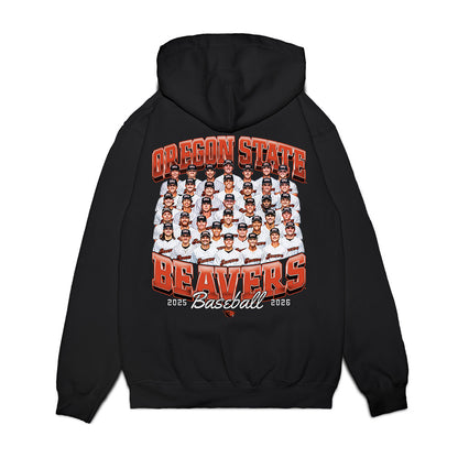 Oregon State - NCAA Baseball : '25-'26 Team Collage Premium Hooded Sweatshirt-1