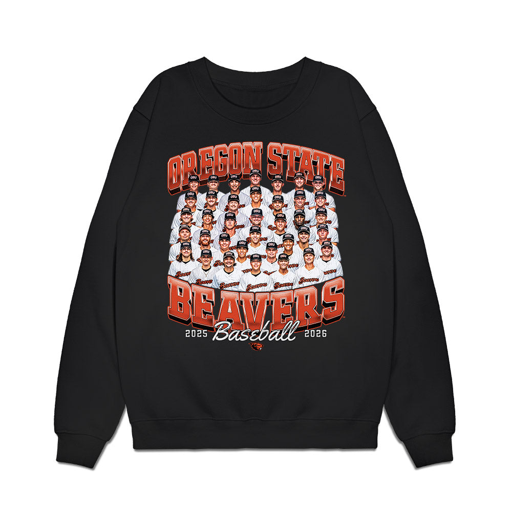 Oregon State - NCAA Baseball : '25-'26 Team Collage Premium Crewneck Sweatshirt-0