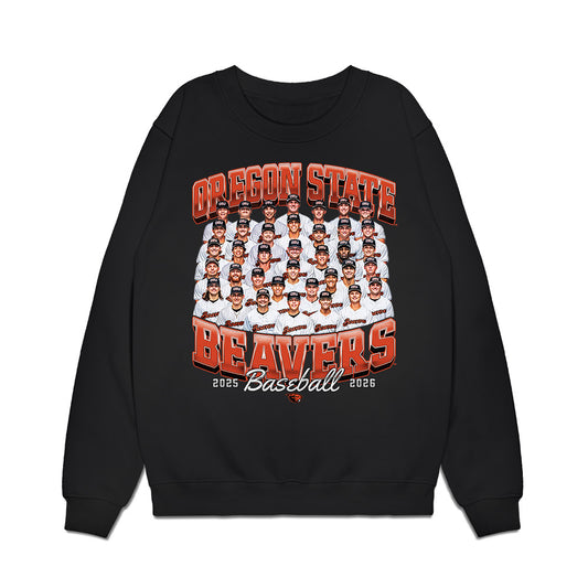 Oregon State - NCAA Baseball : '25-'26 Team Collage Premium Crewneck Sweatshirt-0