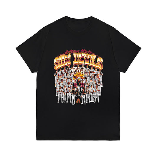 Arizona State - NCAA Baseball : Team Collage Comfort Colors T-Shirt-0