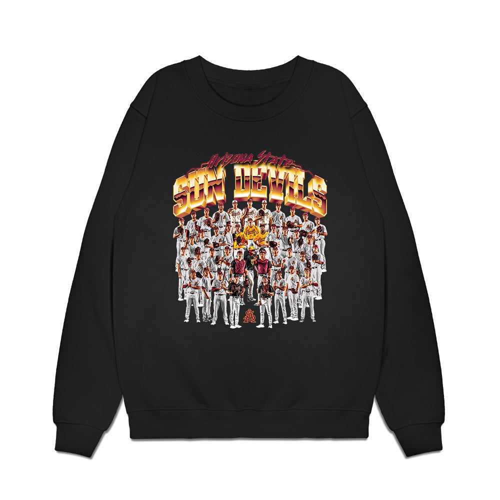 Arizona State - NCAA Baseball : Team Collage Premium Crewneck Sweatshirt-0