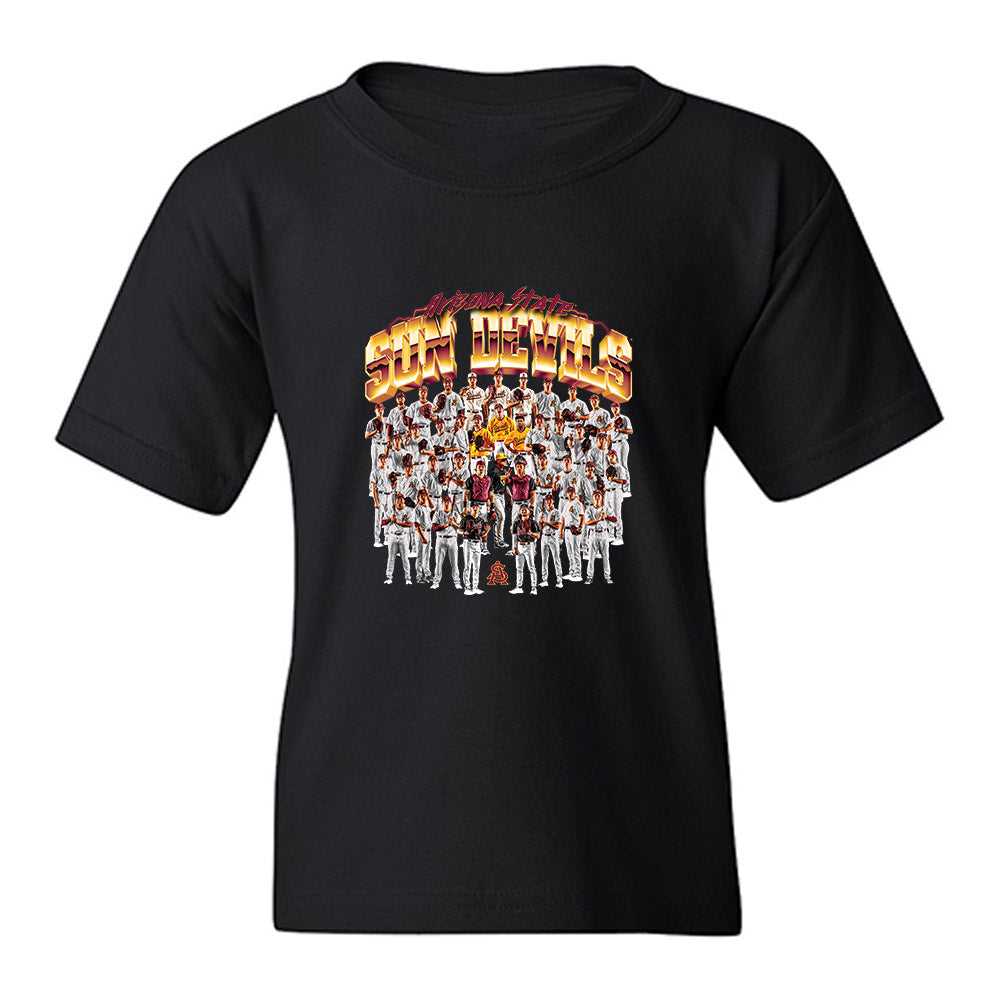 Arizona State - NCAA Baseball : Team Collage Youth T-Shirt-0