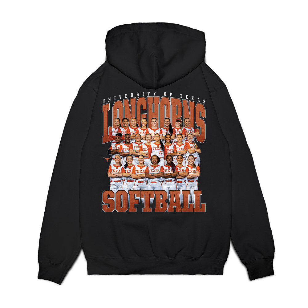 Texas - NCAA Softball : Team Collage Premium Hooded Sweatshirt-1