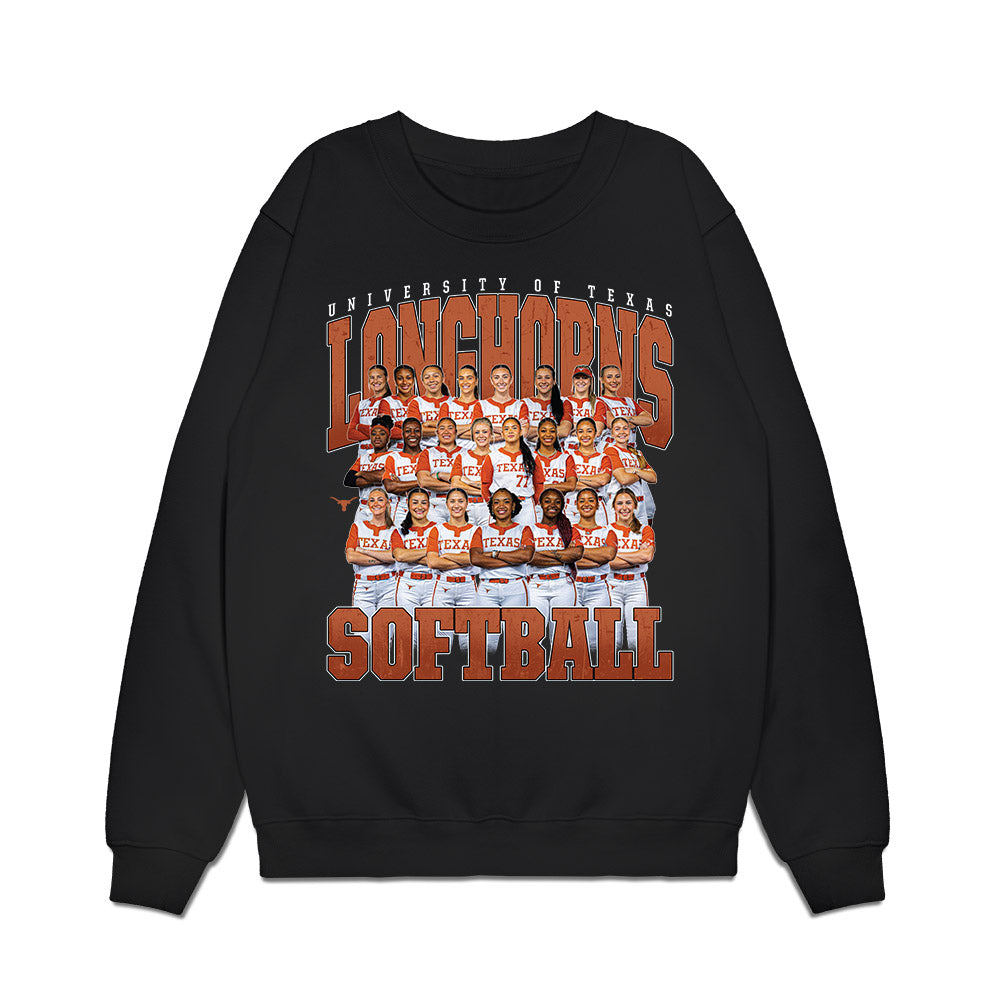 Texas - NCAA Softball : Team Collage Premium Crewneck Sweatshirt-0