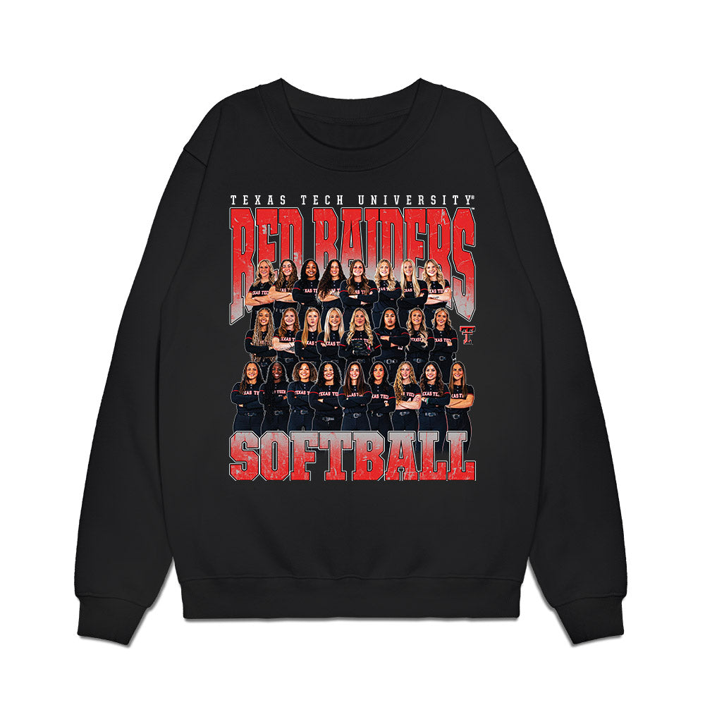 Texas Tech - NCAA Softball : Team Collage Premium Crewneck Sweatshirt-0