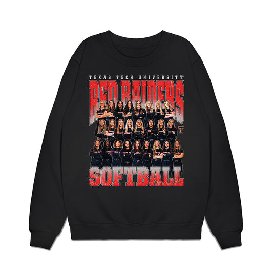 Texas Tech - NCAA Softball : Team Collage Premium Crewneck Sweatshirt-0